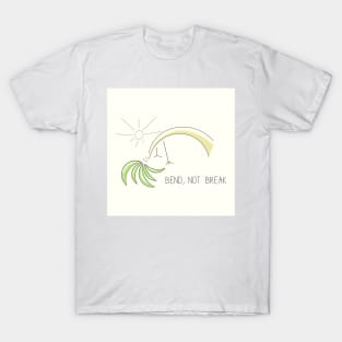 Bend not break palm tree inspirational drawing T-Shirt